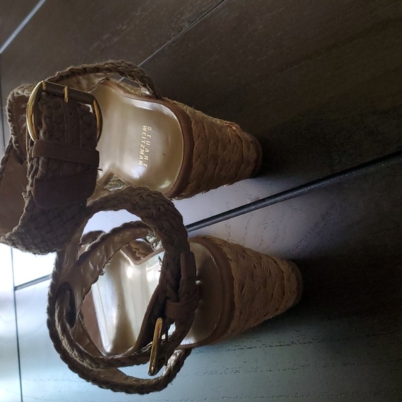 Stuart Weitzman Alex Lo Wedges, 9.5 - Picture 3 of 15